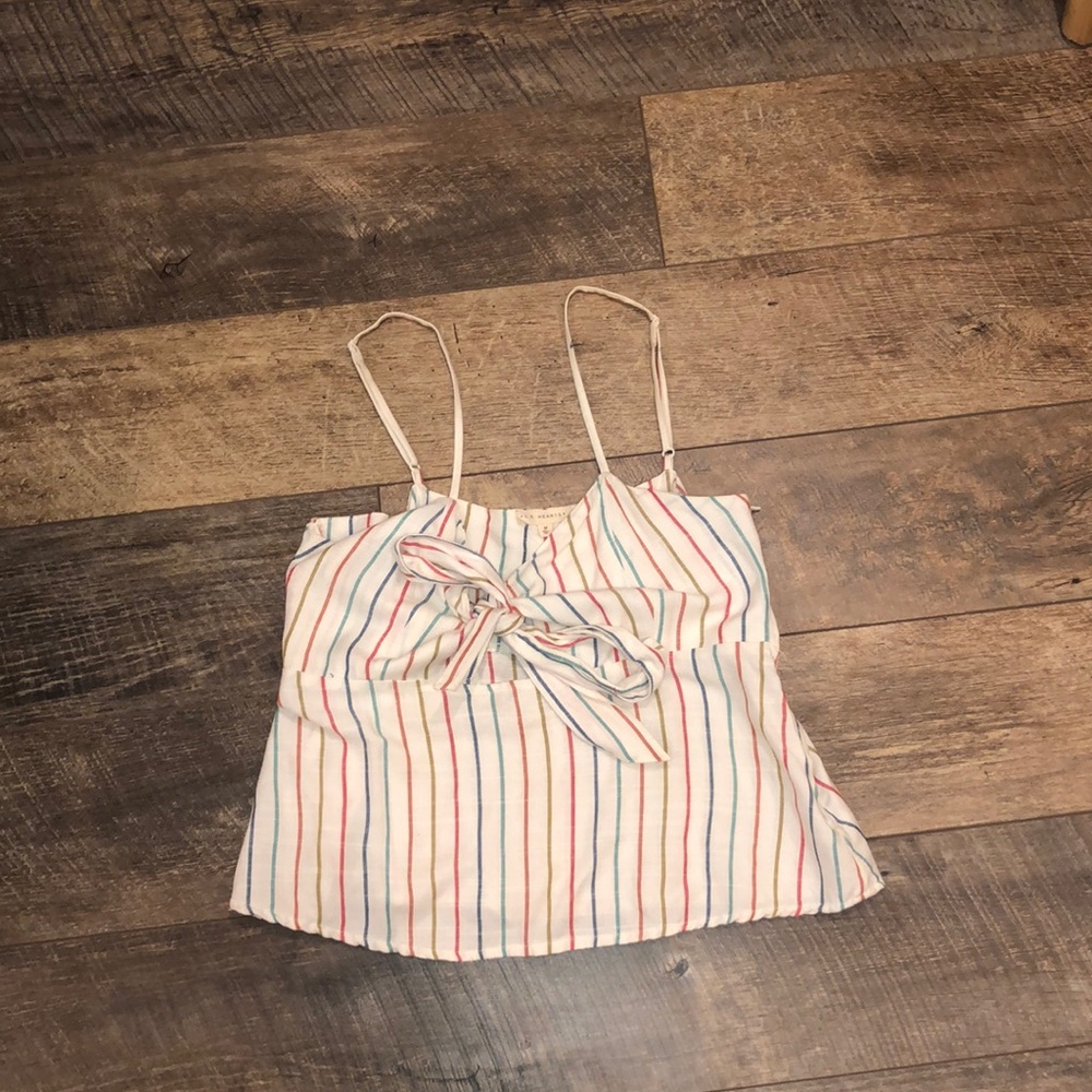 striped tie up tank top from pacsun. :)